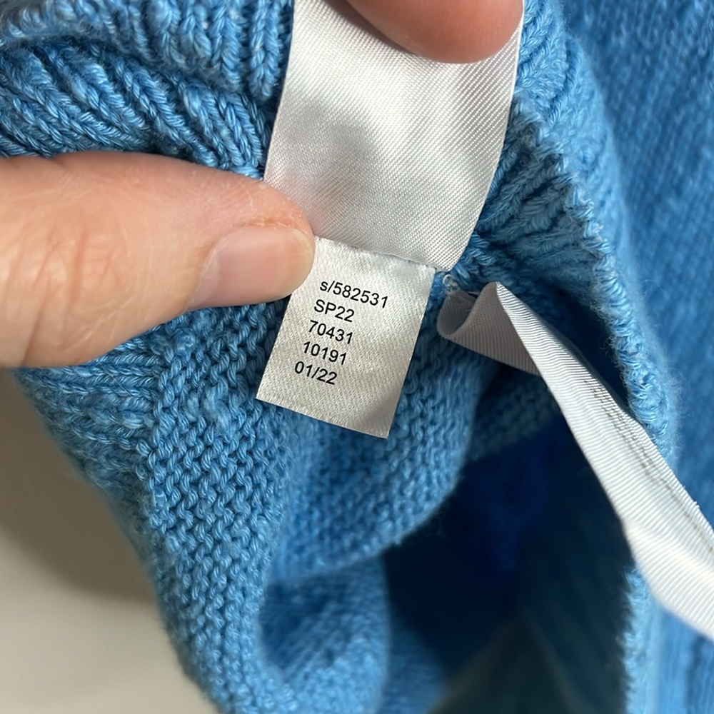 LOFT Scoop Neck Knit Tank Top in Blue size small NWT - Picture 6 of 7
